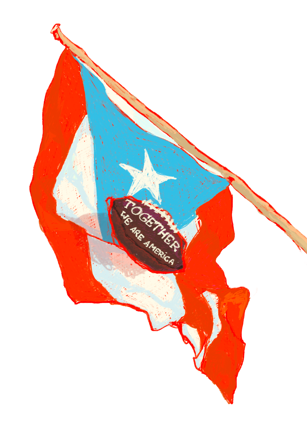 illustration-originale-carribean-wall-art-symbolic-flag