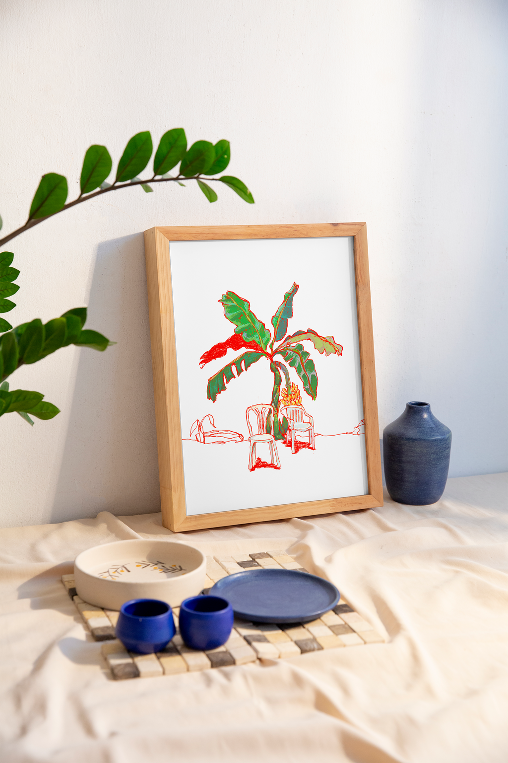 illustration-originale-carribean-wall-art
