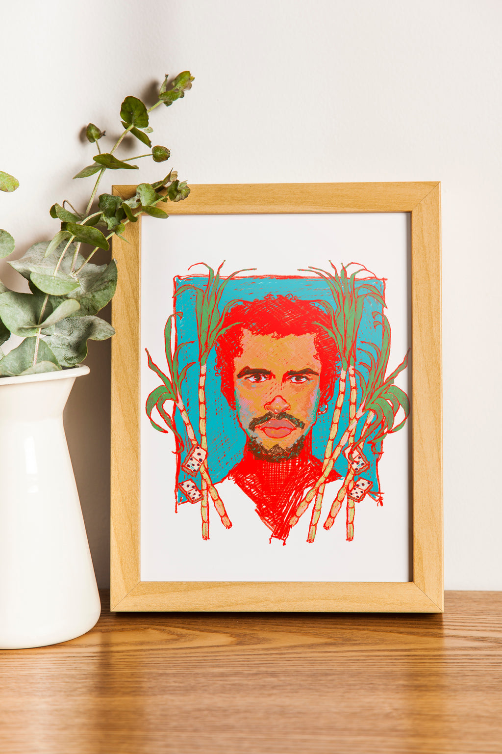 African-carribean-men-woman-colorful-art-print-for-sale