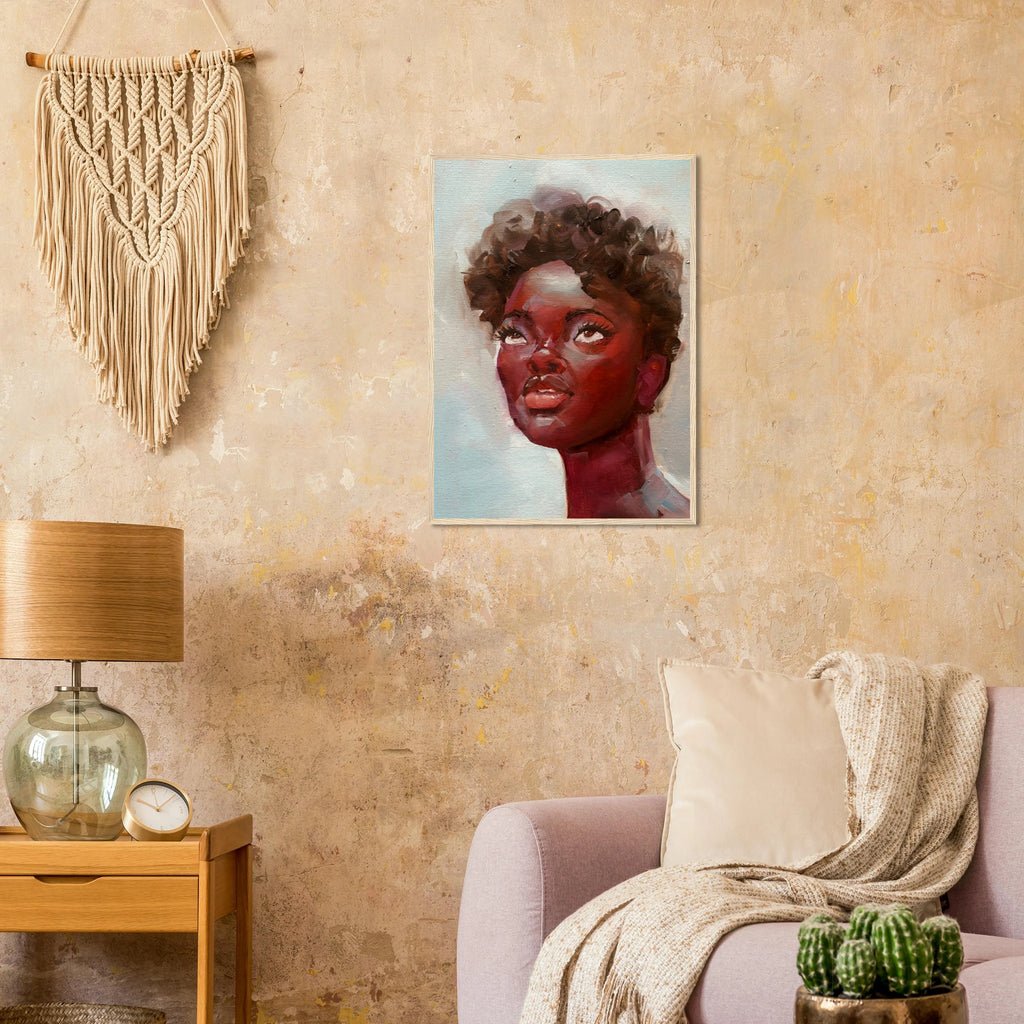 affiche-poster-femme-afro-art-mural-decoration-salon-bohemian
