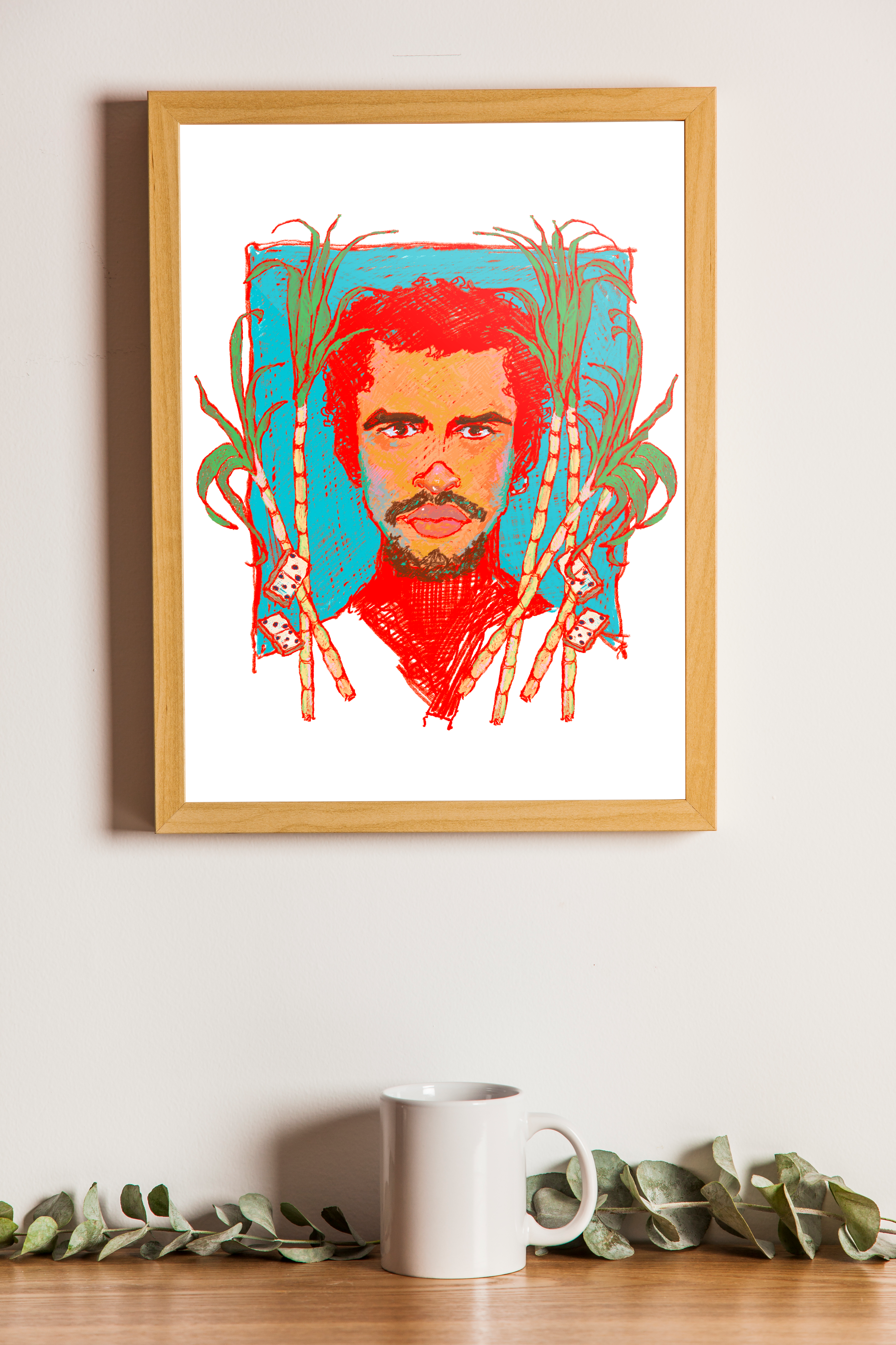 African-carribean-men-woman-colorful-art-print-for-sale