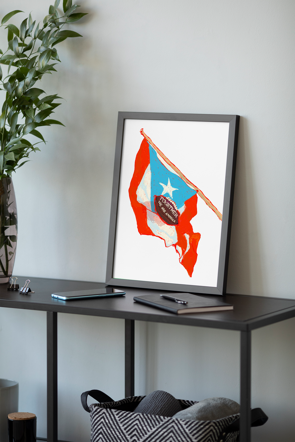 illustration-originale-carribean-wall-art-symbolic-flag