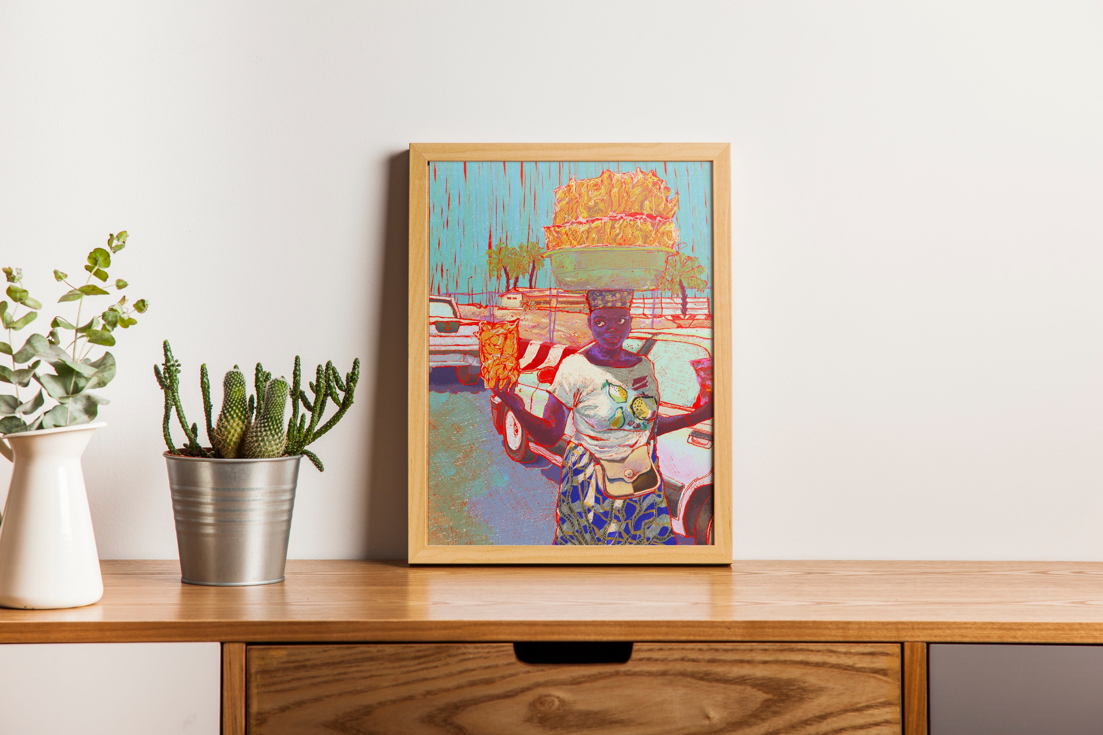 African-woman-colorful-art-print-for-sale-with-frame