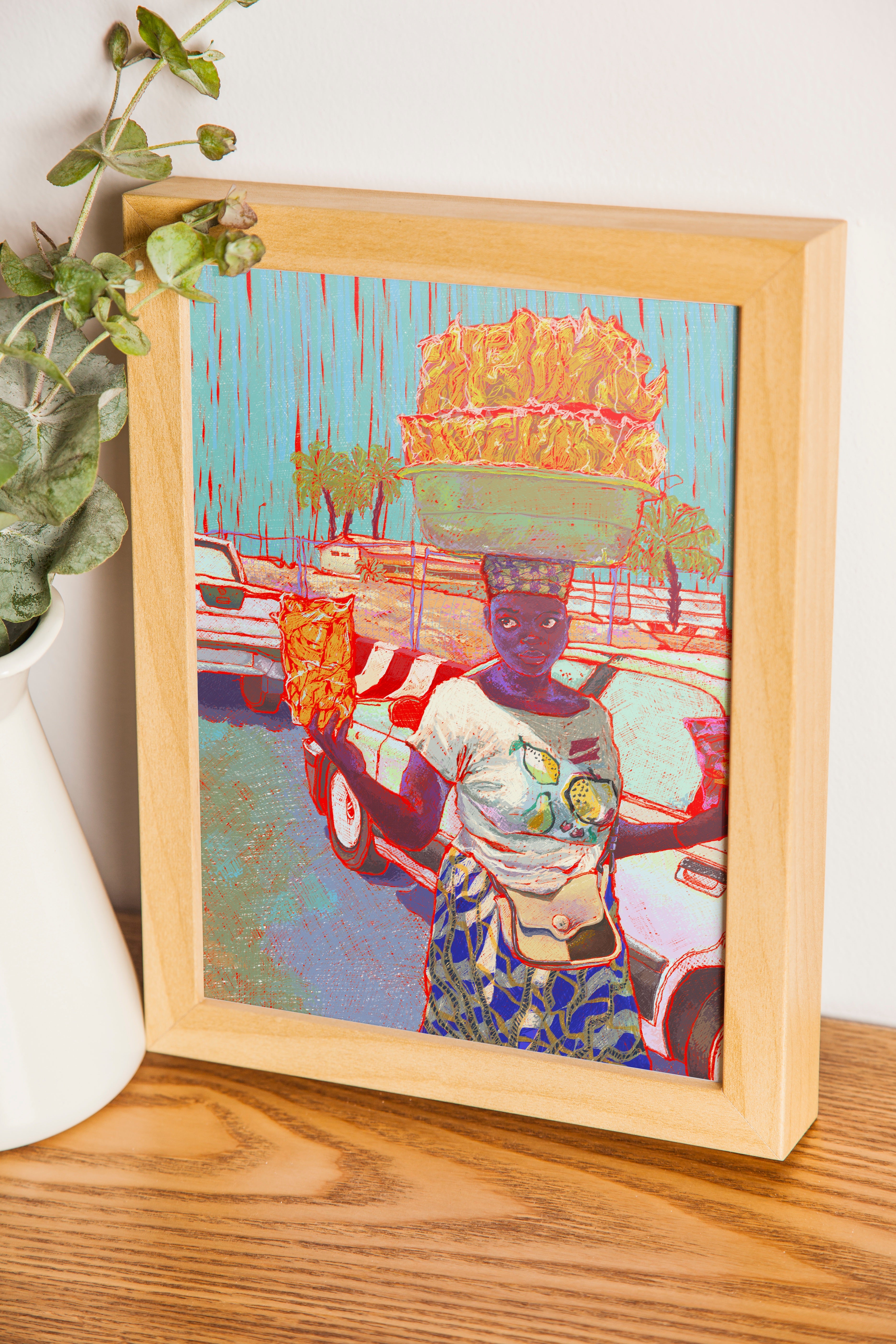 African-woman-colorful-art-print-for-sale-little-frame